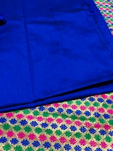 Vibrant Banarasi Silk Dress Material