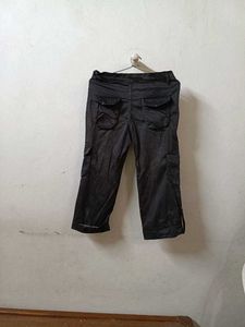Black Cargo Capri Pants
