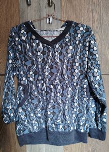 Printed Blue Sweatshirt