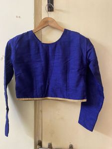 blue and gold lehanga