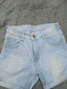 Y2k Handprint Denim Shorts