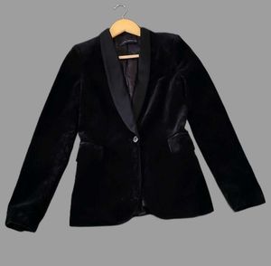 Zara Tuxedo Velvet Collar Blazer