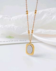 vintage Rose Mirror Necklace