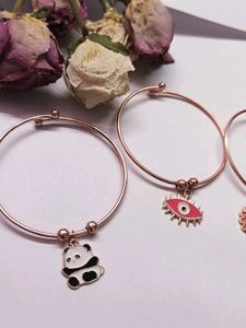 Rose Gold Bracelet Set Of 3