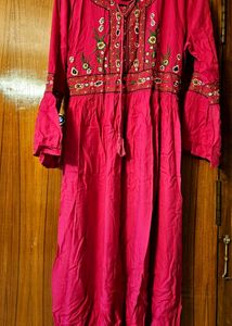 Beautiful anarkali kurta style Dark Pink
