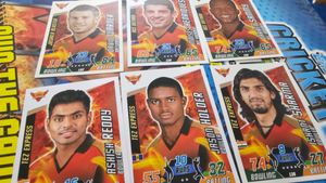Topps Cricket Attax 2014 Srh Team Set