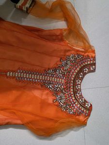 Beautiful Used Long Kurti,dont Know Material Exact