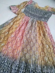 Multi Colour Frock With Embroidery