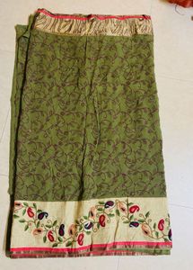 daily ware Green Saree with blouse