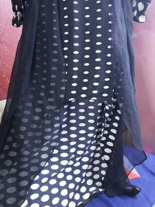 Polka Dot Black And White Gown