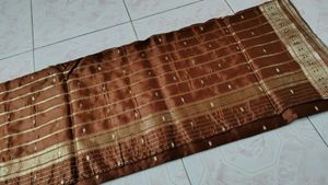 Brown Silk Blend Saree