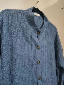 Blue Knit Cardigan