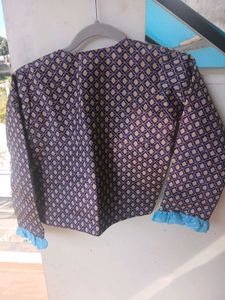 Patterned Purple Bolero Jacket