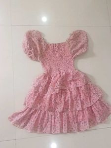 Cute Pink Ruffle Dress