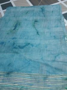 Blue Linen Blend Fabric