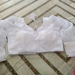 Striped V Neck Blouse