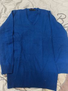 Blue V-Neck Sweater