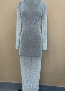 Heavy Fishnet Dress With Full Stone Work
