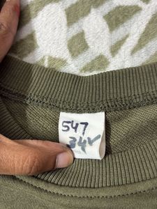 olive green sweatshirt + free gift