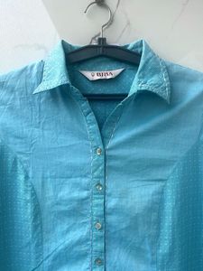 Blue Checked Kurti