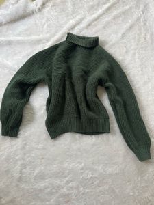 Green Oversized Sweater( Pure Wool)