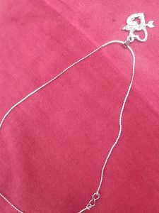 Silver colour heart chain