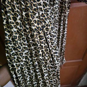 Leopard Print Dress with Belt