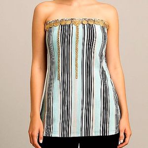 Striped Bandeau cotton  Top