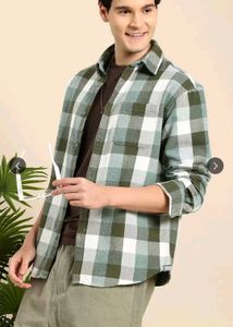 Green Plaid Flannel Shirt