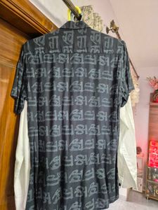 Abstract Print Button-Down Shirt