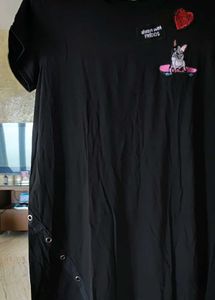Cute Graphic Print T-Shirt Dress