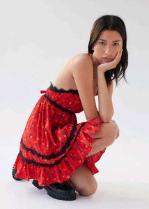 UO Eliana Strappy-Back Floral Babydoll Dress