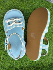 Blue &amp; White Chain Sandals, Korean Wear Imported
