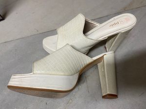Ivory Platform Heels