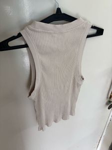 ZARA KNIT FITTED SOLID TOP
