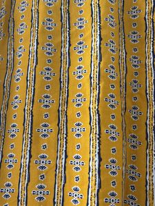 Yellow navy blue Cotton Shirt for women