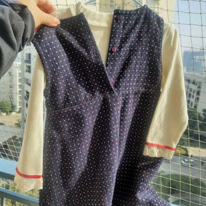 Designer Woollen Tunic Party Dress For Kids 3 to 6