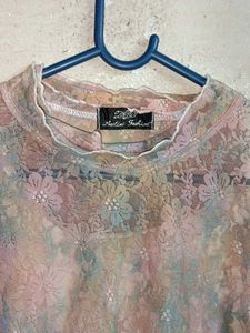 Women&#39;s Fashion Floral Lace Top Layered Multicolor