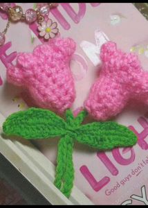 lily of the valley and tulip purse charm.