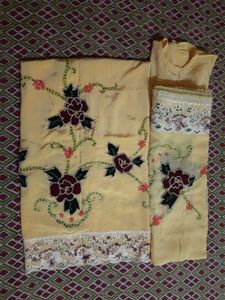 Cream Fancy Lehenga Choli / Saree