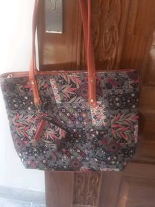 Patchwork Tote Bag with Matching Pouch
