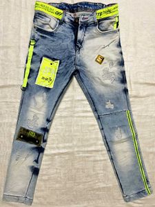 Fancy Funky Jeans Blue Slim Fit Denim Pants