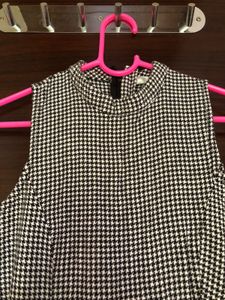 White Black Check Jumpsuit