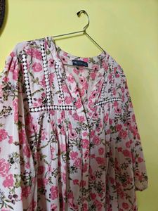 M&amp;S Summer Pink Floral Blouse