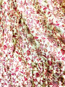 Women Midi Length Floral Skirt