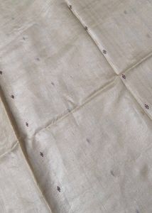 Hand Embroidered double shade Silk Saree