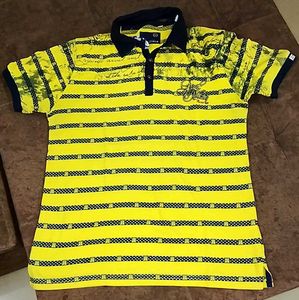 Yellow Striped Polo Shirt