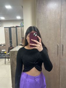 Black Crop top