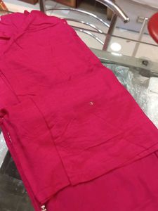 Pink Embroidered Kurti  Set  3xl