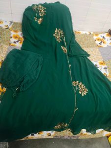 Emerald Green Embroidered Dress